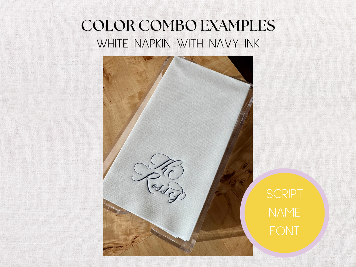 Art Deco Monogram Personalized Guest Napkins