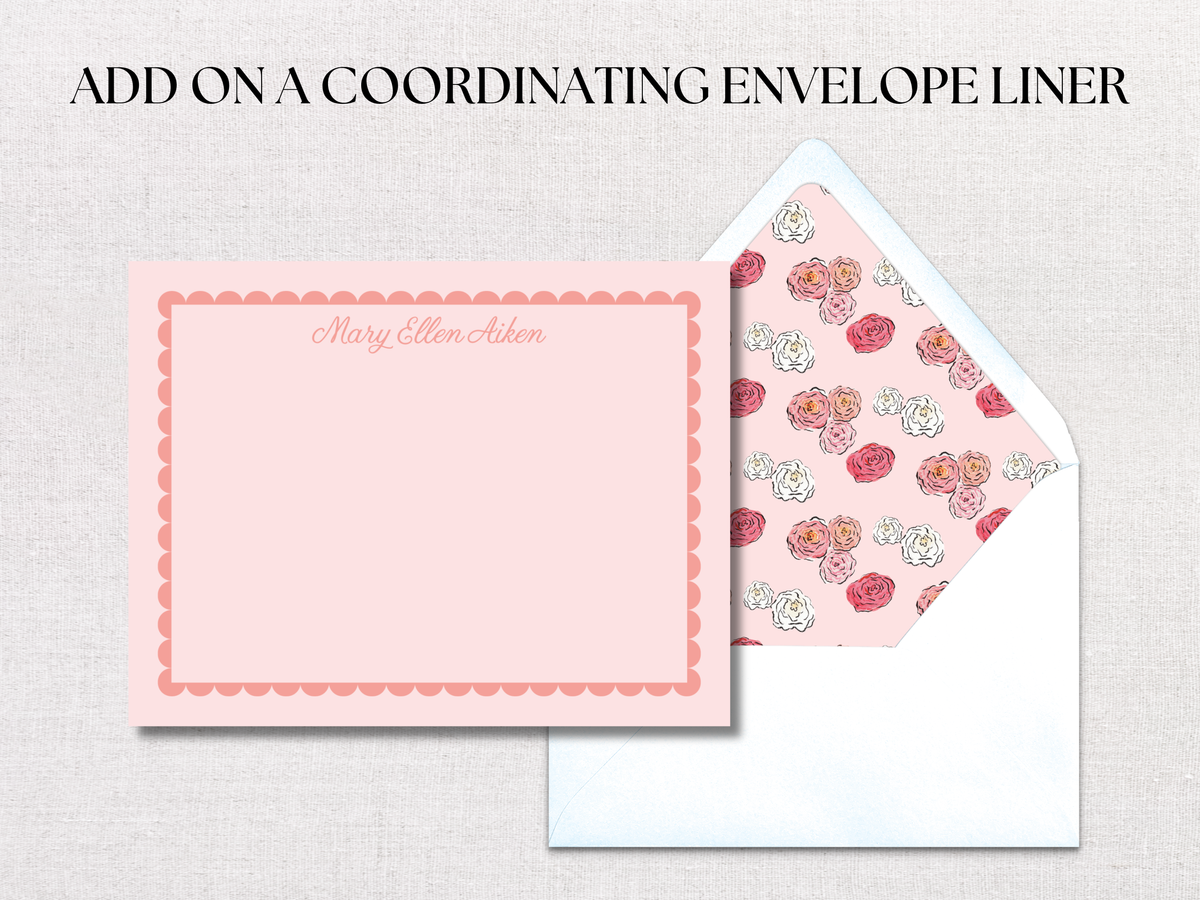 Pink Floral Personalized Stationery