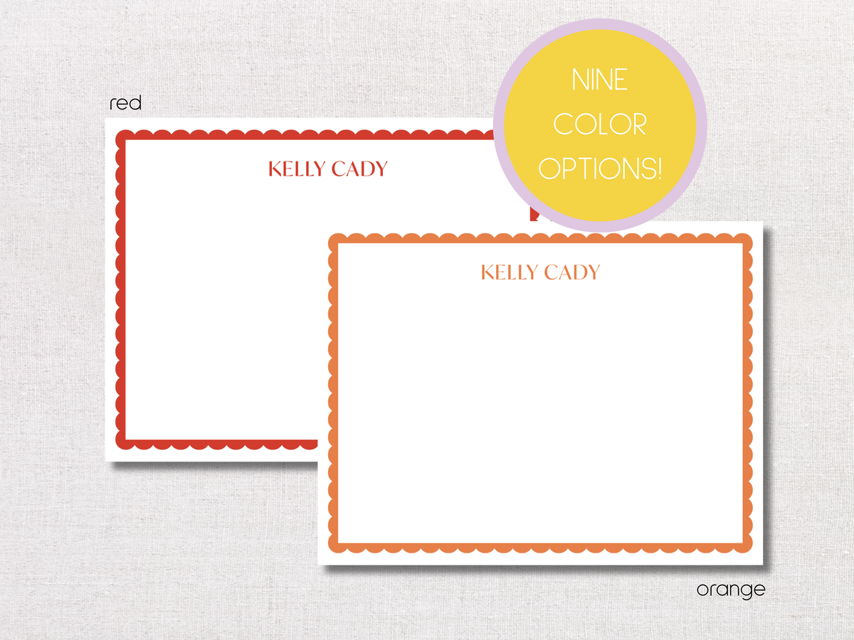Scallop Personalized Stationery