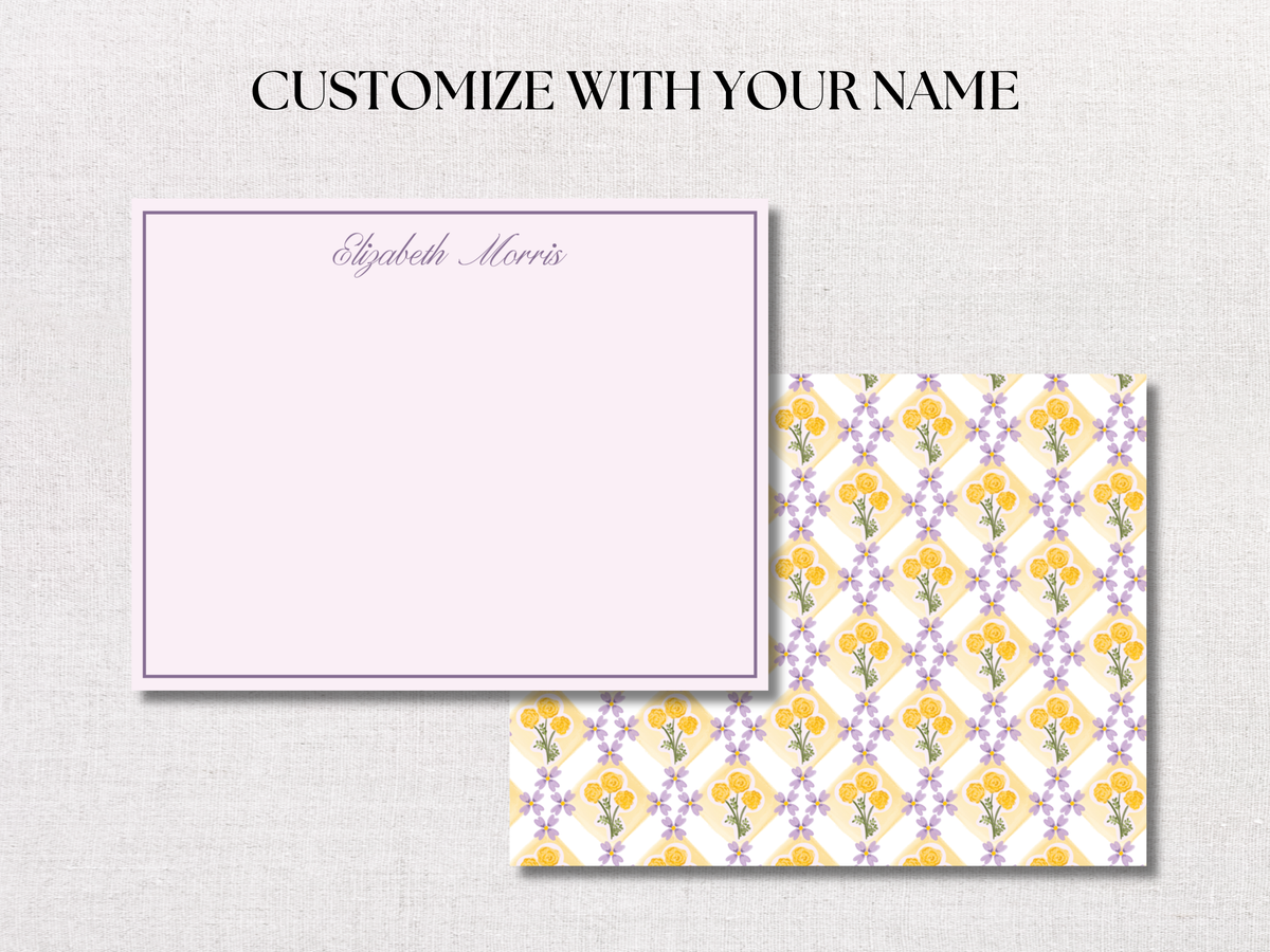 Marigold & Lilac Personalized Stationery