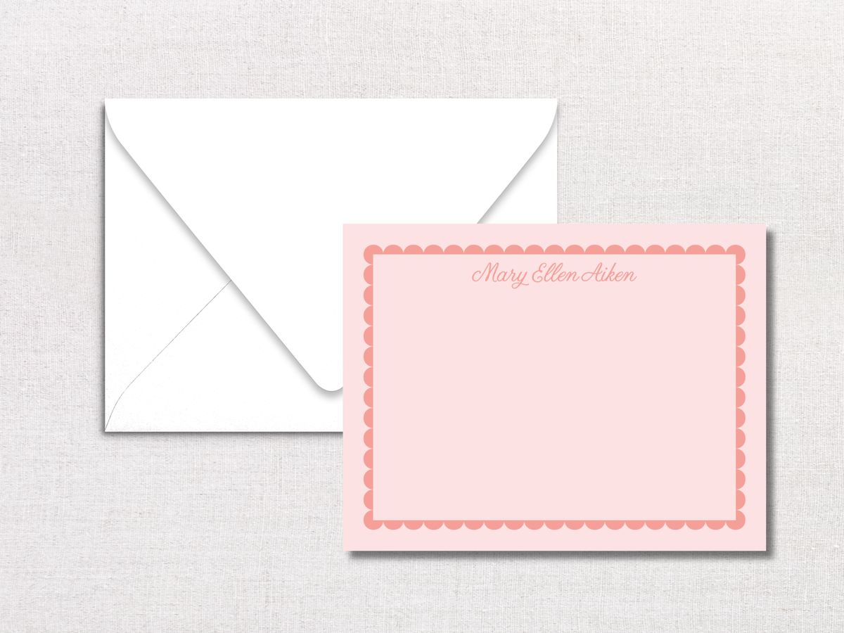 Pink Floral Personalized Stationery