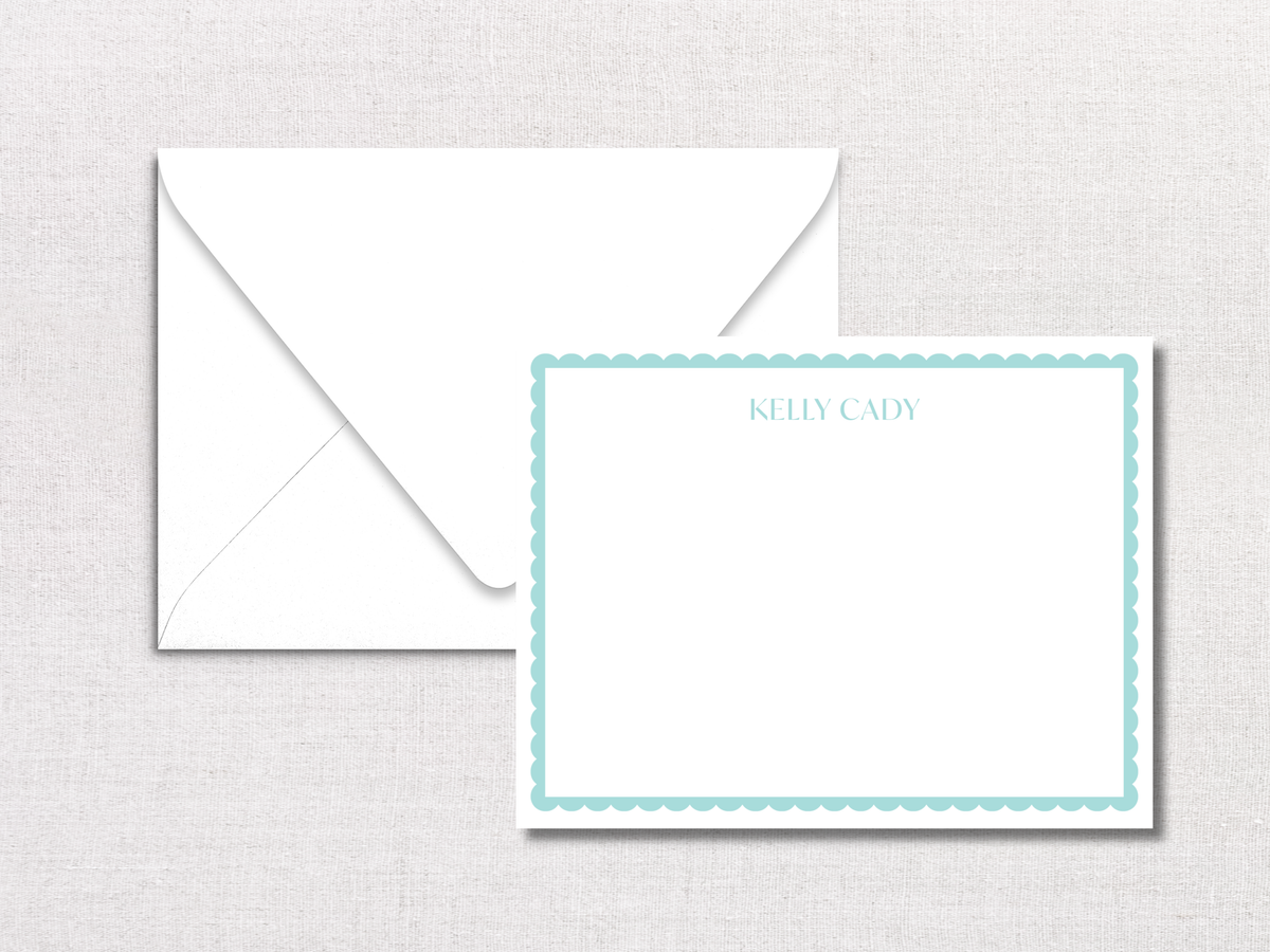 Scallop Personalized Stationery