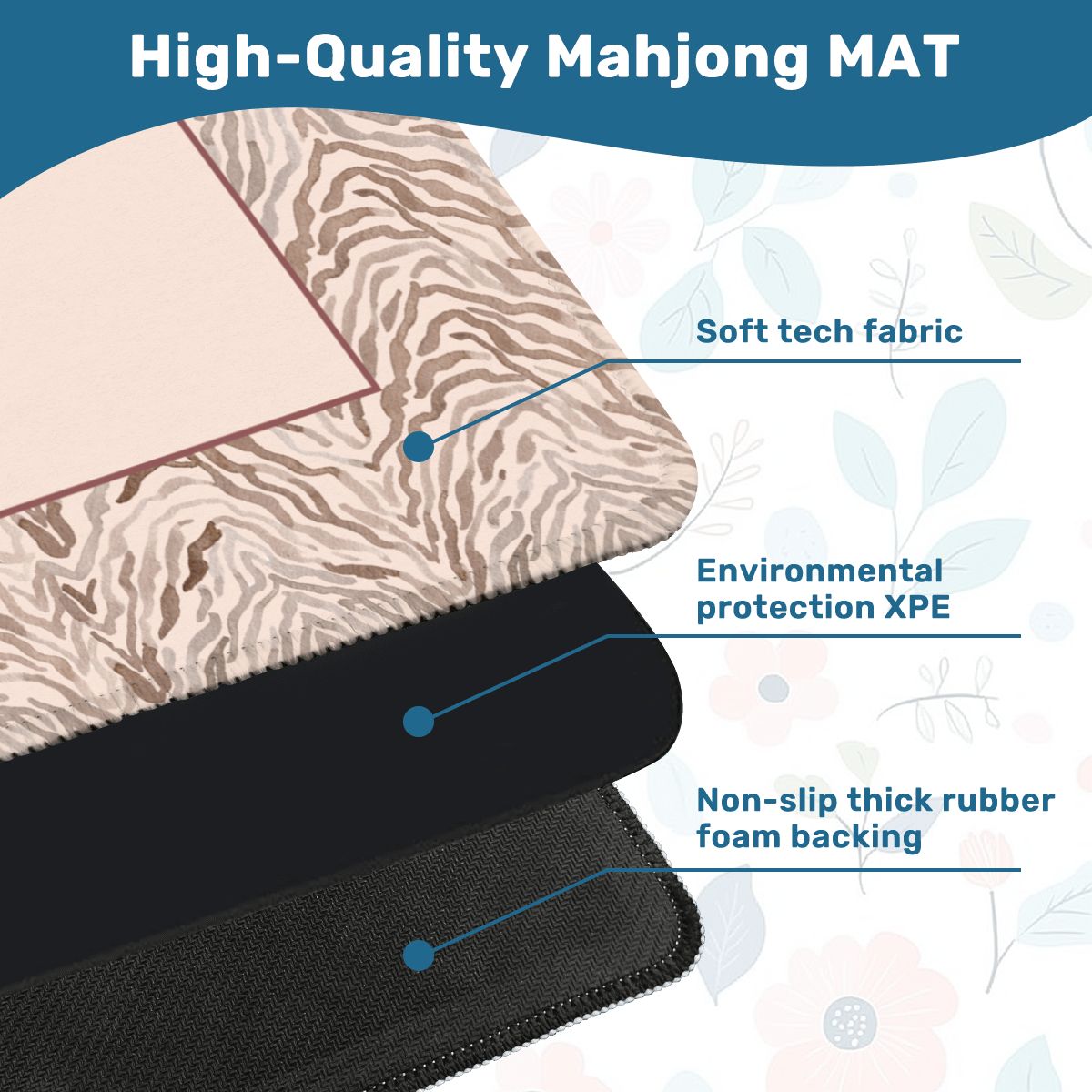 Zebra Mahjong Mat