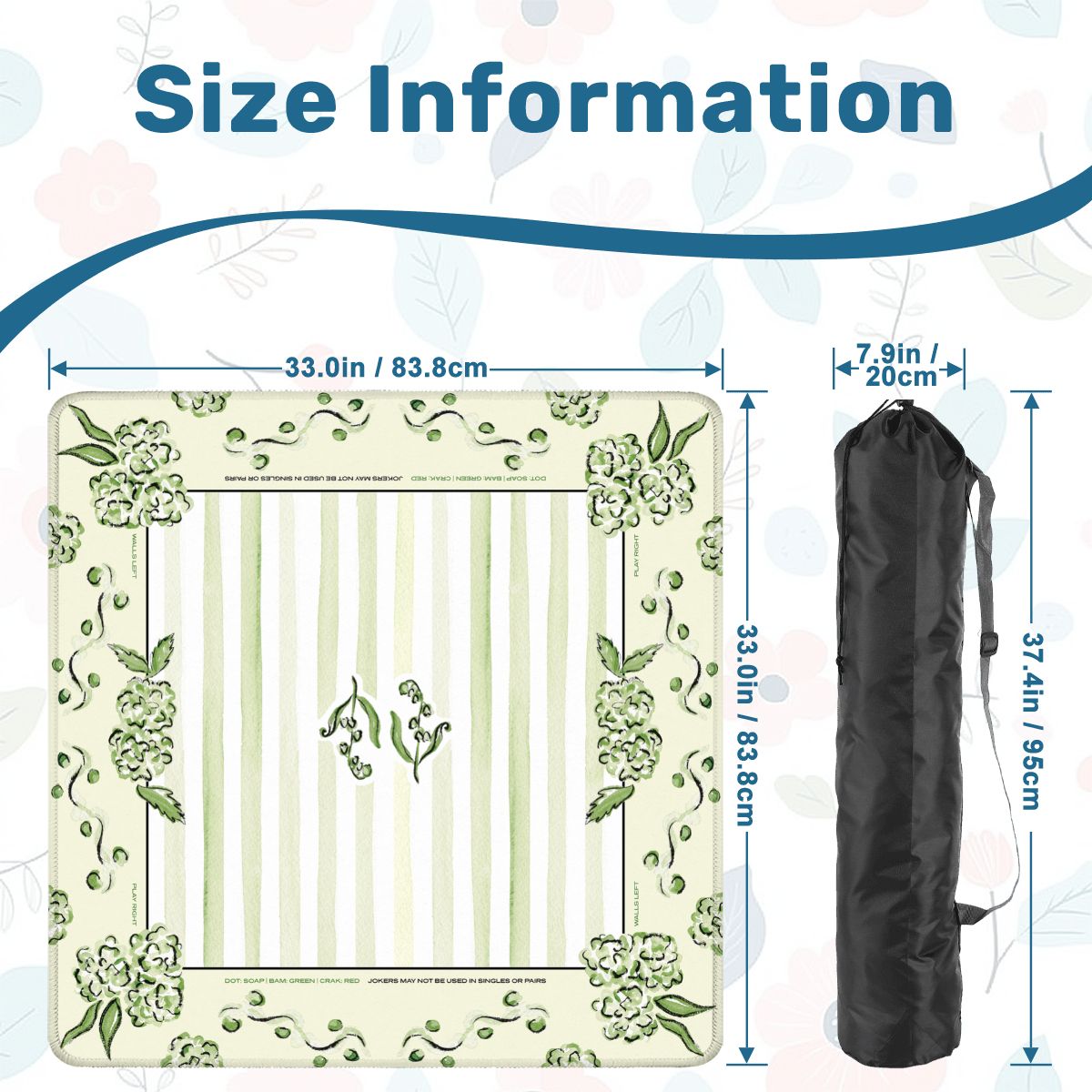 Hydrangea Mahjong Mat