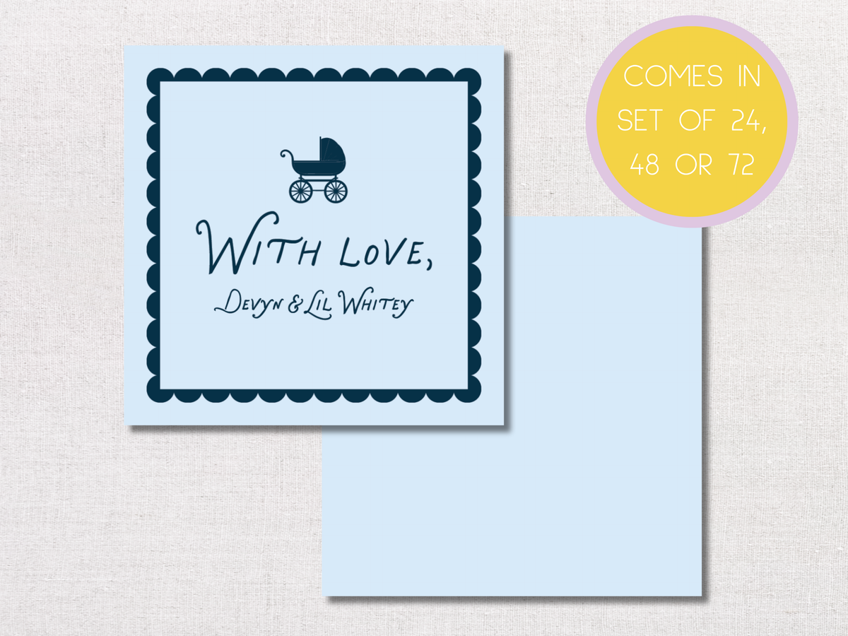 Baby Carriage Personalized Gift Tags