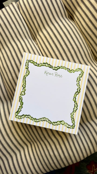 Green Vine Personalized Notepad