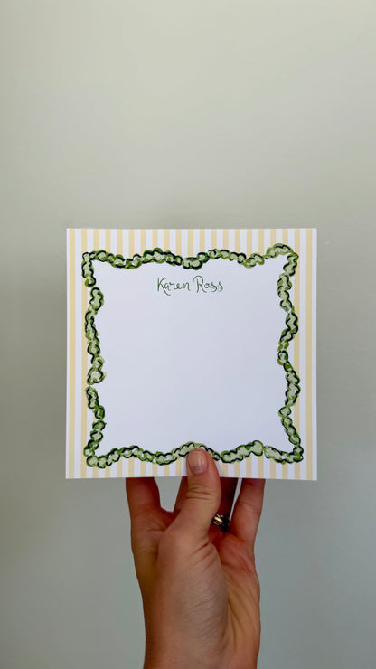 Green Vine Personalized Notepad