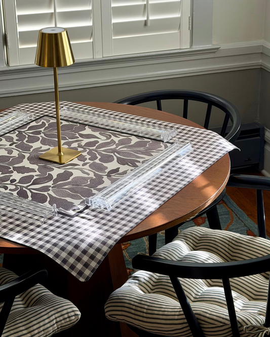 Gingham Floral Mahjong Mat