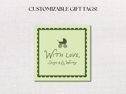 Baby Carriage Personalized Gift Tags