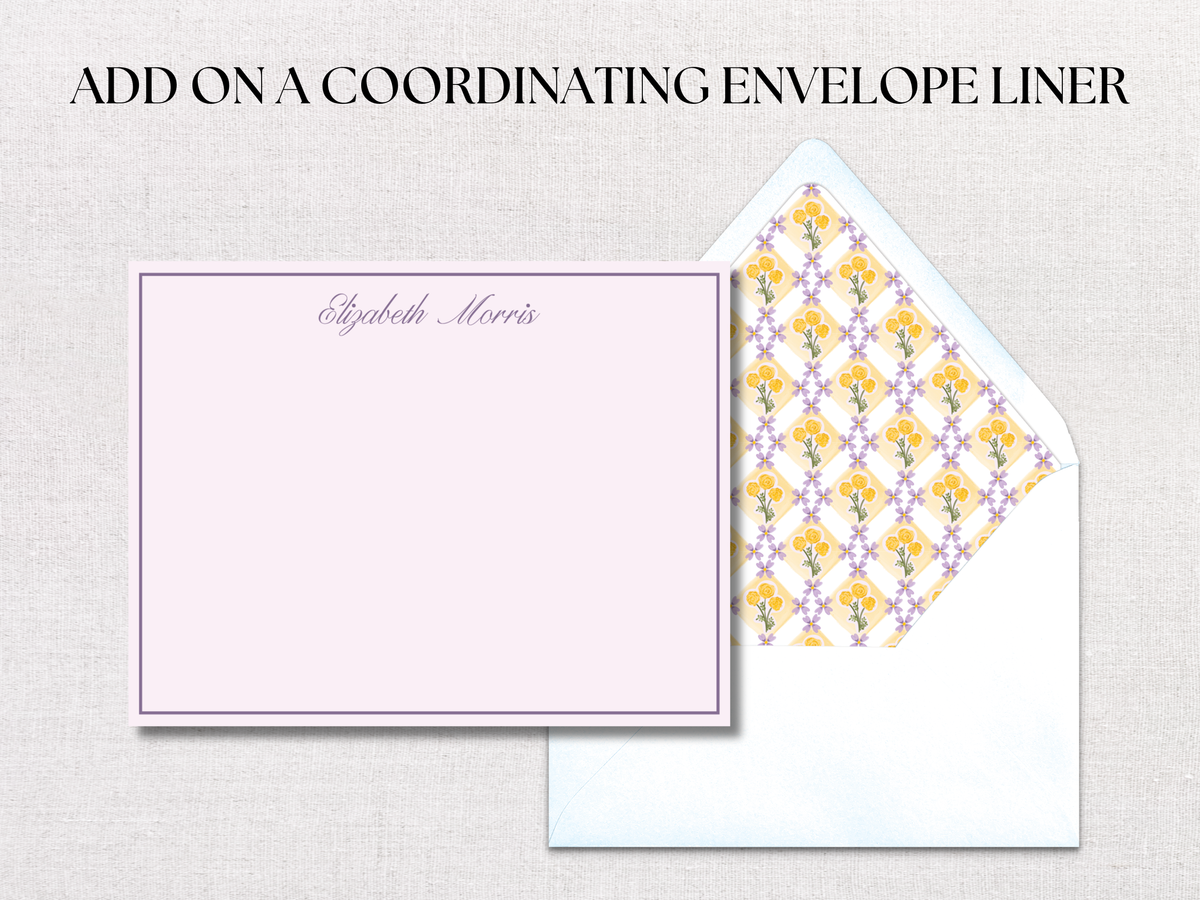 Marigold & Lilac Personalized Stationery