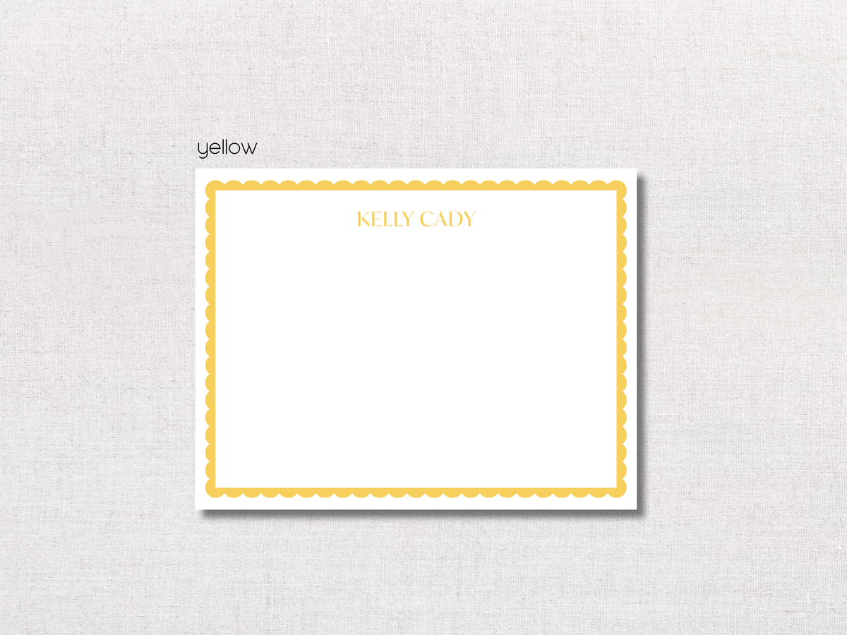 Scallop Personalized Stationery