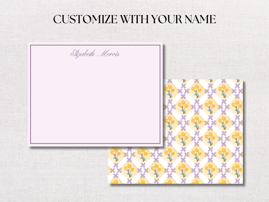 Marigold & Lilac Personalized Stationery