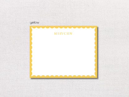 Reverse Scallop Personalized Stationery