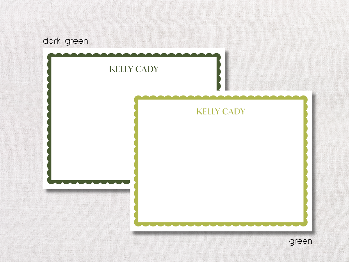 Scallop Personalized Stationery