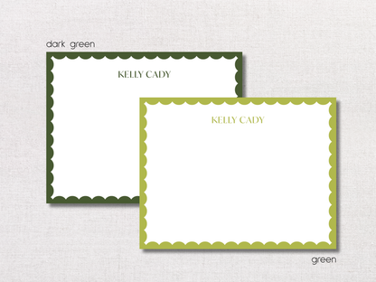 Reverse Scallop Personalized Stationery