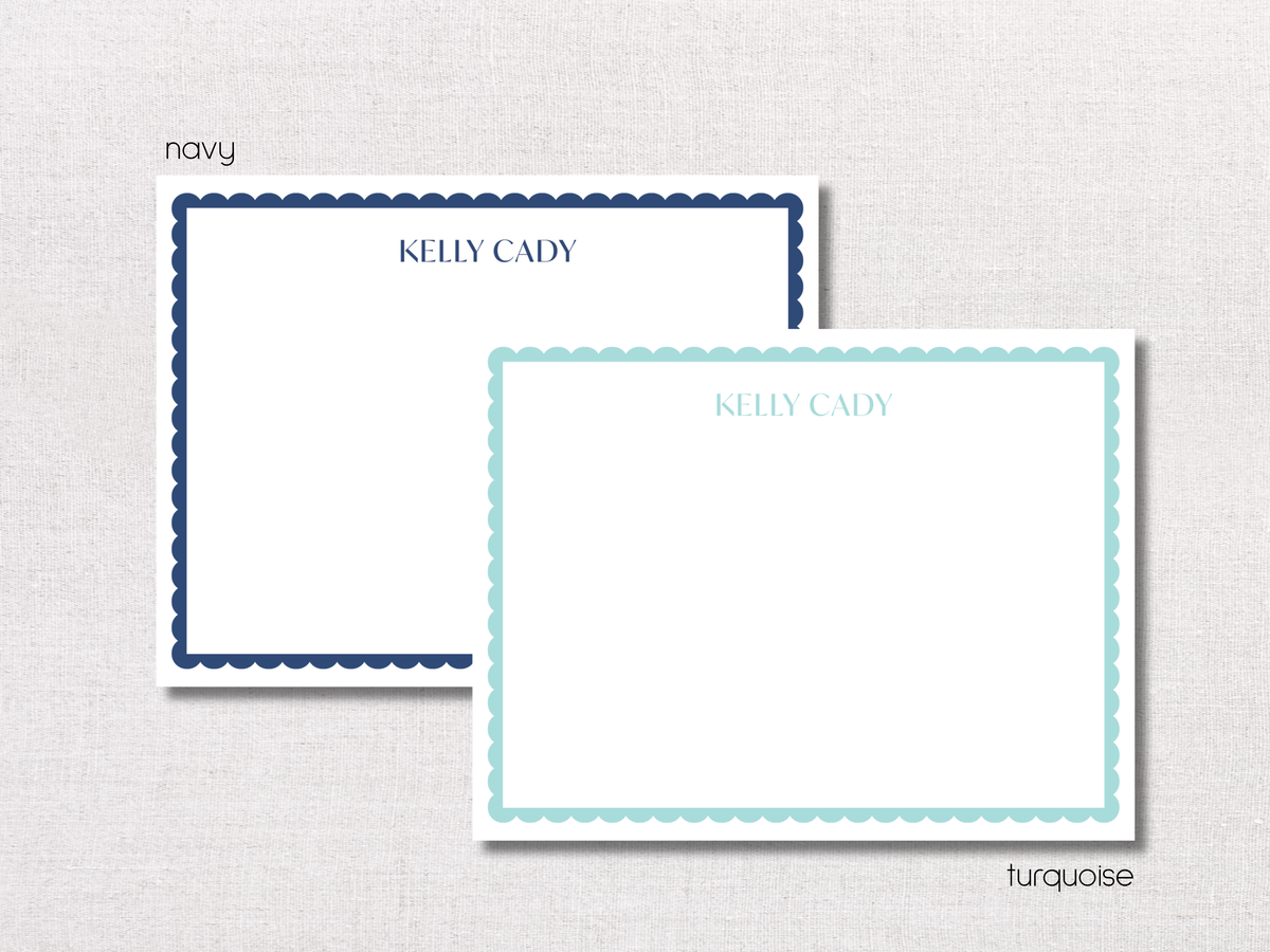 Scallop Personalized Stationery