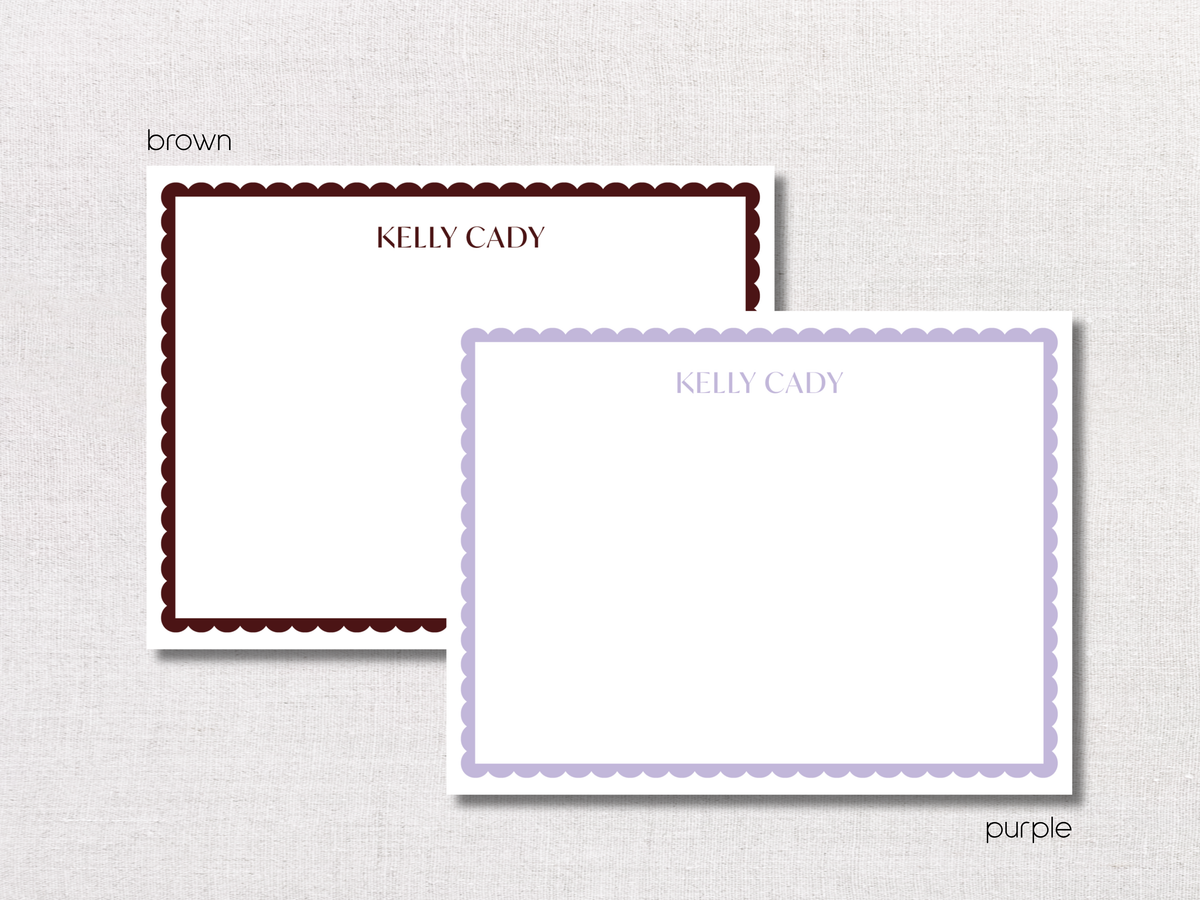 Scallop Personalized Stationery
