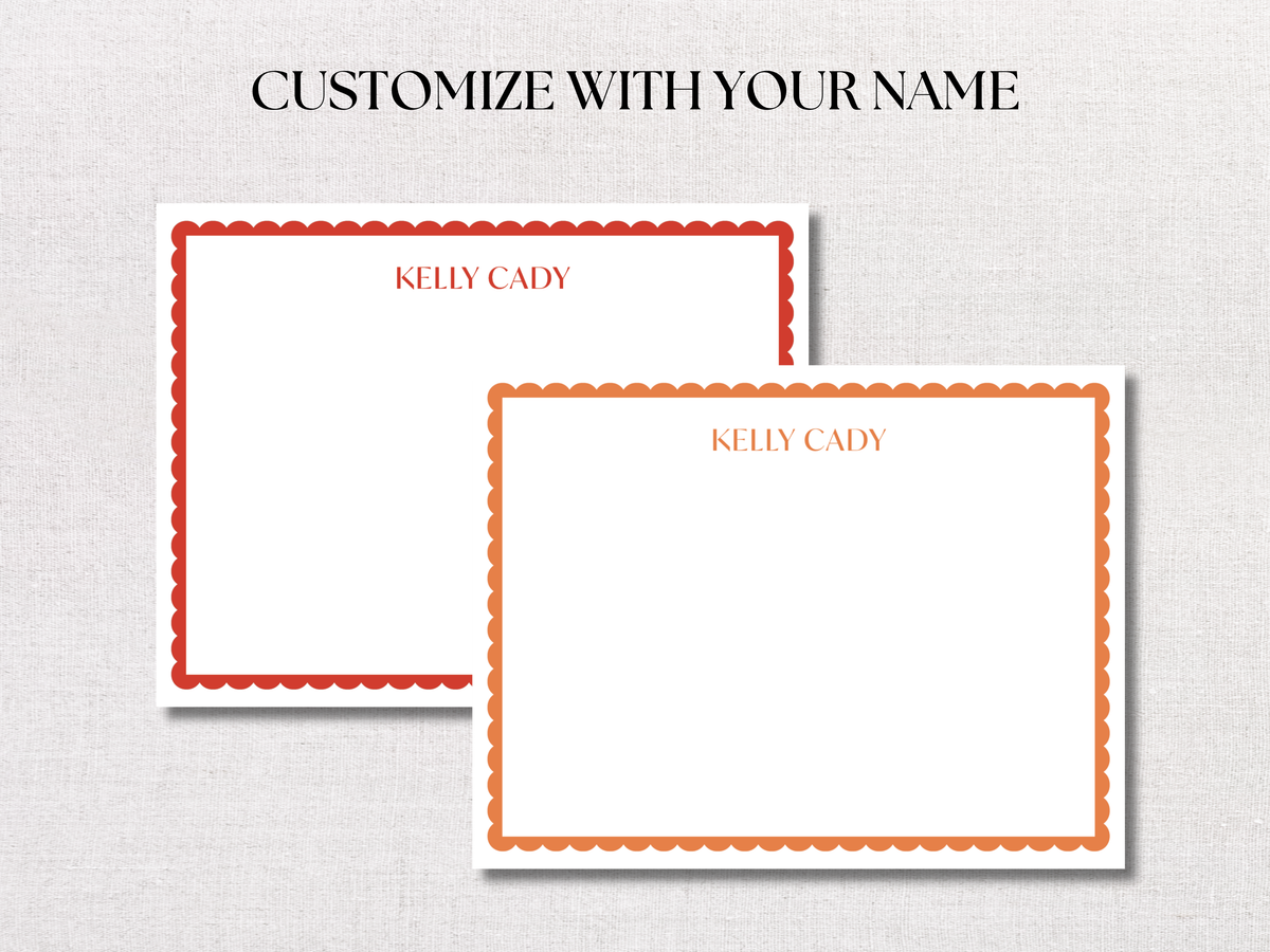 Scallop Personalized Stationery