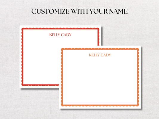 Scallop Personalized Stationery