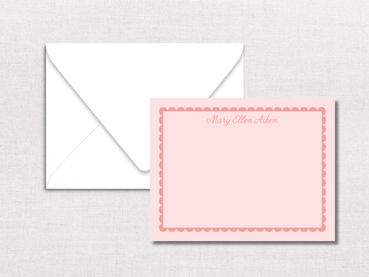 Pink Floral Personalized Stationery
