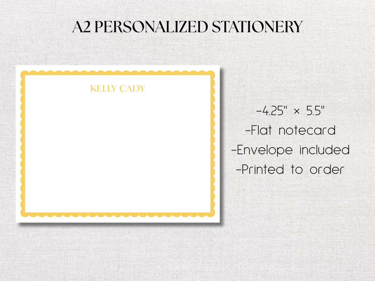 Scallop Personalized Stationery