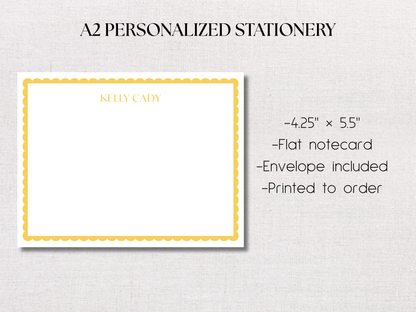 Scallop Personalized Stationery