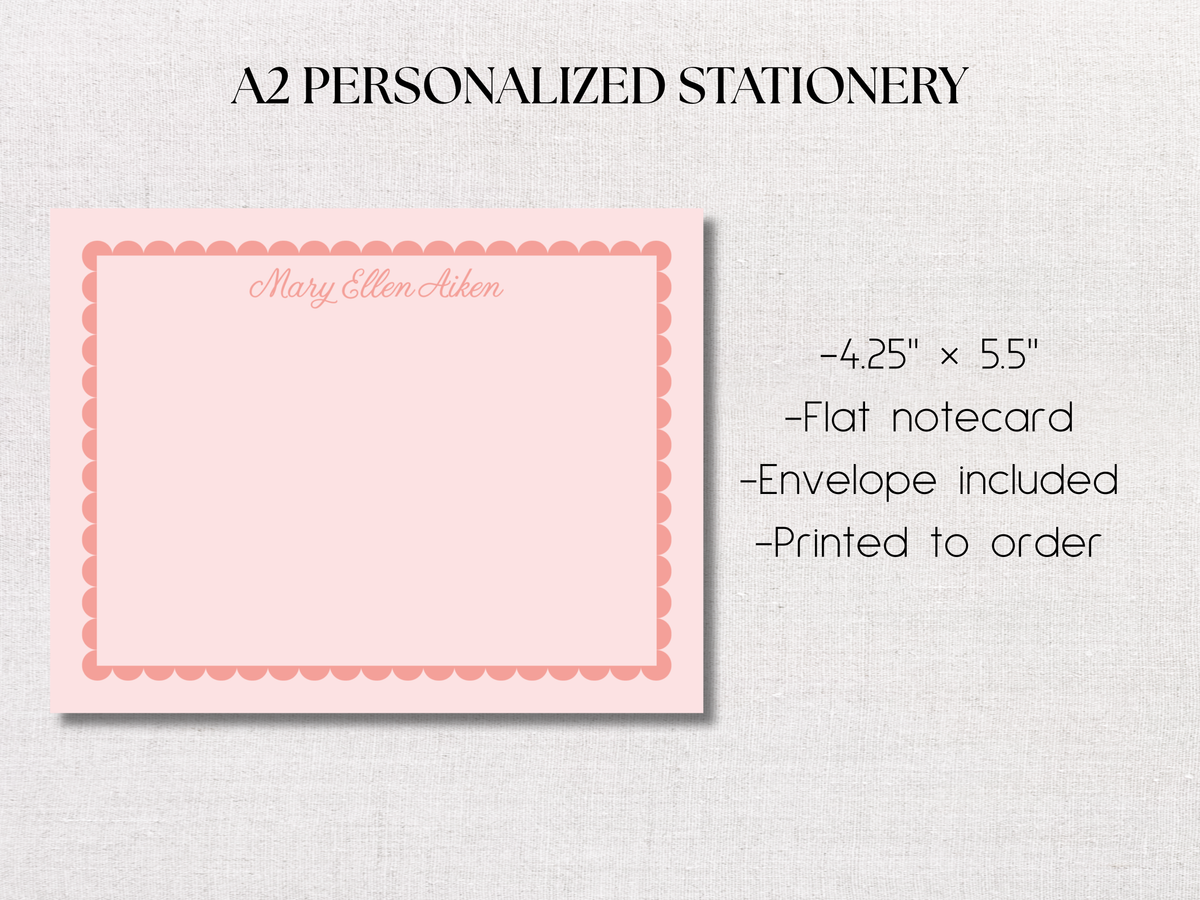 Pink Floral Personalized Stationery