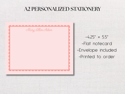 Pink Floral Personalized Stationery