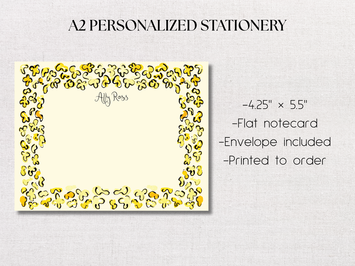 Yellow Buds Personalized Stationery