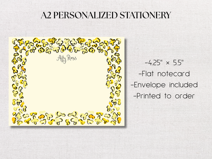 Yellow Buds Personalized Stationery