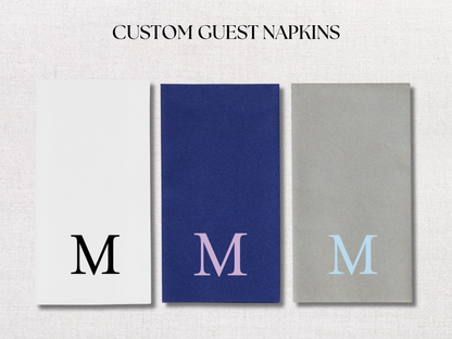 Classic Initial Personalized Guest Napkins