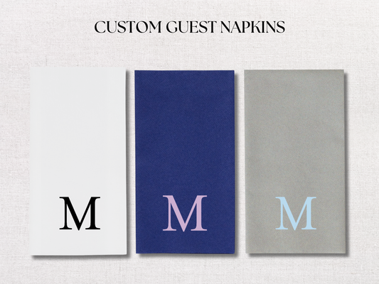 Classic Initial Personalized Guest Napkins