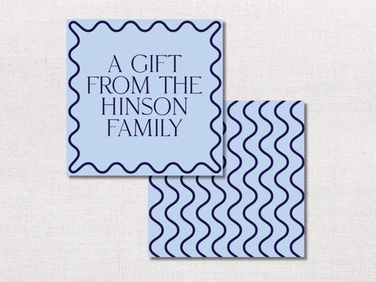Wavy Border Personalized Gift Tags
