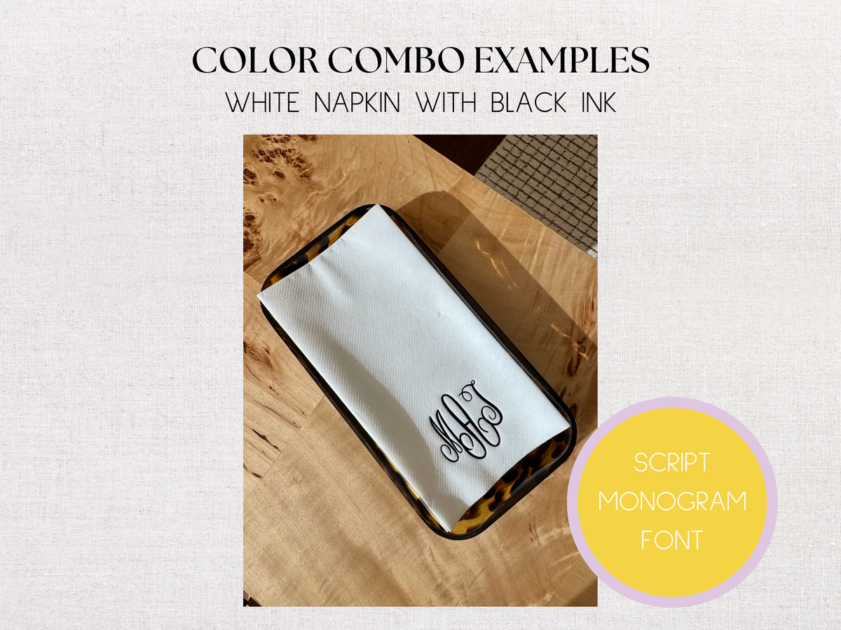 Art Deco Monogram Personalized Guest Napkins